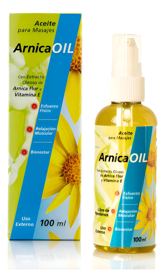 ARNICA OIL Aceite para masajes Extracto oleoso de Arnica Flor y Vitamina E - Dr. Madaus