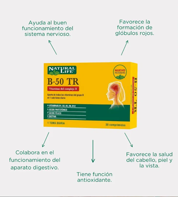 B-50 TR Vitaminas del complejo B - Natural Life - Image 2