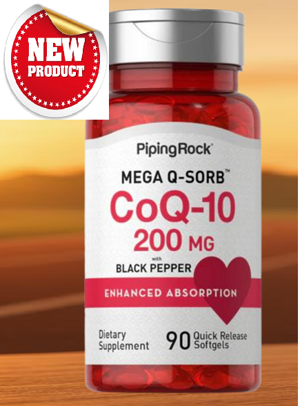 CoQ10 200 mg + BLACK PEPPER - Piping Rock