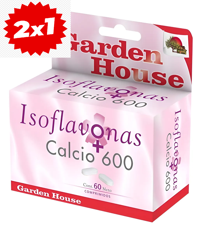 ISOFLAVONAS + CALCIO 600 Garden House- Súper Promo 2X1