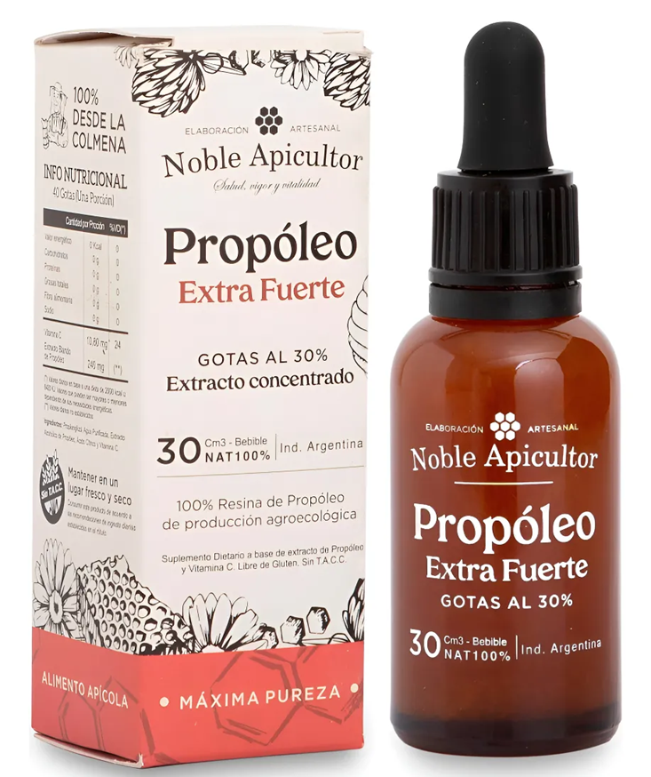 PROPÓLEO EXTRA FUERTE Gotas al 30% - Noble Apicultor
