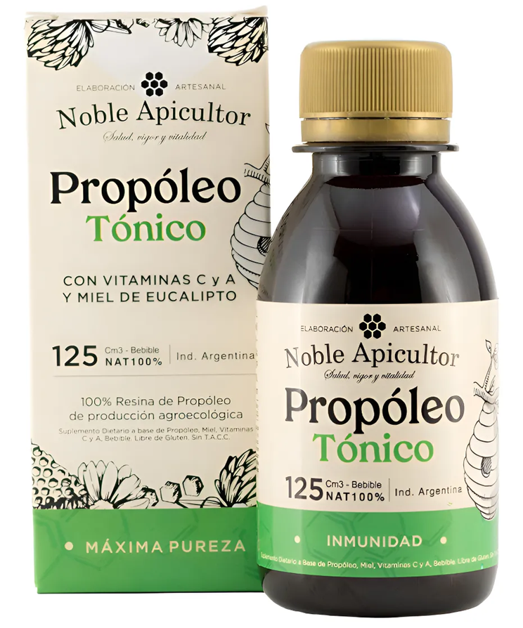 PROPÓLEO TÓNICO Con Vitaminas C y A y Miel de Eucalipto - Noble Apicultor